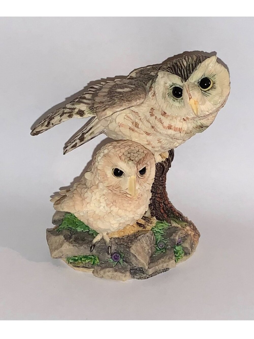 VTG 1994 Hamilton Collection Like Mother Like Son Owl Figurine Nesting Instincts